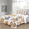 thumbnail image 4 of Set de cama Dog Impreso Edredón Cubiertas Cubiertas Pillowcases Niños Durmiendo Artículos para el hogar Modelo lindo Patrón de Mascotas Conjuntos de cama de verano XL LYSHDW2109250012 3 Piezas kenally HA012376-12, 4 of 7