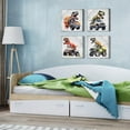 thumbnail image 6 of CDDposter Dinosaur Canvas Wall Art Cool Dinosaur Trucks Posters for Boys Room Vintage Monster Truck Pictures Wall Decor Artwork for Nursery Toddler Kids Bathroom Playroom Home Decor 20x20 4Pcs, 6 of 6