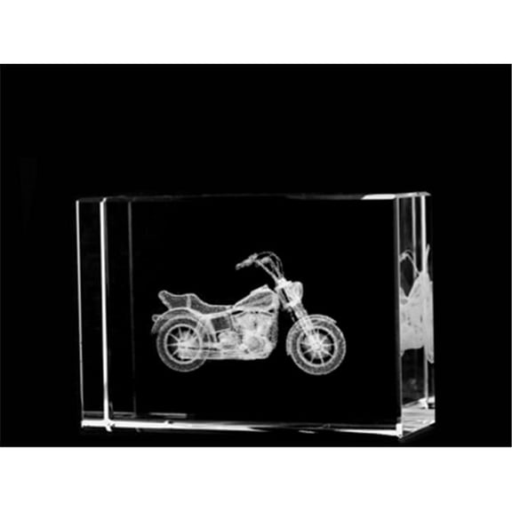 Asfour Crystal 1162-70-57 Crystal Laser-Engraved Motorcycle Transportation Laser-Cut 2.75 L x 2 H x 1 W in.