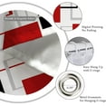 thumbnail image 3 of Red Black Shower Curtain Abstract White Grey Gray Geometric Cross Checkered Modern Geometry Minimalist Neutral Design Polyester Waterproof 12 Pack Plastic Hooks 72"W x 78"L (Pack of 1), 3 of 6