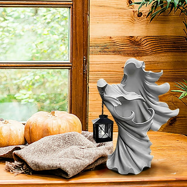 Liquidation Décorations d'Halloween Extérieures, Messager d'Hell avec Lanterne, Décoration de Sorcière Effrayant pour Halloween Usage Intérieur et Extérieur, Décorations d'Halloween Intérieures