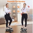 thumbnail image 4 of Wasait Steppers for Exercise, Stair Stepper with Resistance Bands, Mini Stepper with 330LBS Loading Capacity, Hydraulic Fitness Stepper with LCD Monitor, No Assembly Required, 4 of 9