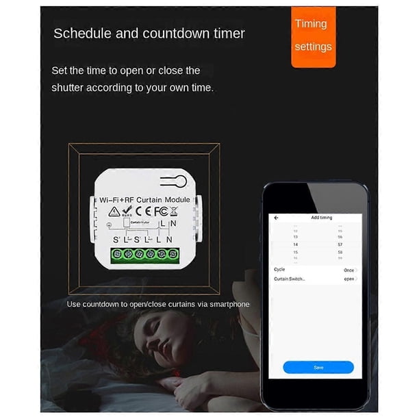 Tuya WiFi Smart Curtain Switch Light Controllers Roller Blinds Shutter ...