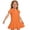 Orange, variant on Girls Short Sleeve Summer Polo Shirt Dress Kids Casual Pleated School Uniform Polo Dresses Orange 3-4 Years
