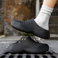 thumbnail image 6 of HXWCHs Unisex EVA Clogs,Thick Sole Breathable Slip-On Sandals, 3D Textured Non-Slip Casual Shoes for Men Women Indoor Outdoor Size: 9 Black, 6 of 9