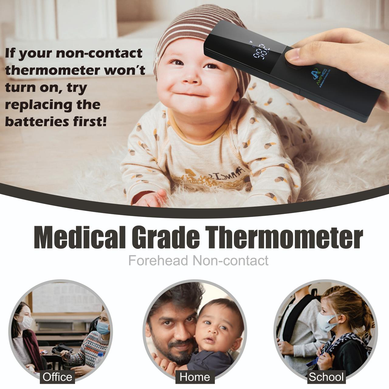 Amplim 1-Second LED Non-Contact Forehead Thermometer photo 3