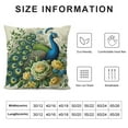thumbnail image 5 of GOSMITH  Outdoor Pillow Cover Peacock Flowers Watercolor Satin Cushion Covers Beautiful Peacock Decorative Pillowcase for Sofa Car Couch Living Room Bedroom Cooling Pillow case, 5 of 5