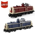 thumbnail image 4 of Moc-Juego de bloques de construcción de tren de alta tecnología para niños, tren de vapor Retro, carruaje de ladrillos, juguetes de construcción DIY, regalos para niños, 4 of 4