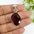 thumbnail image 3 of SATYAVIE JEWELLERY Handcrafted 925 Sterling Silver Garnet Pendant – Red Gemstone Jewelry Gift for Women – January Birthstone Jewelry, 3 of 6