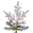 thumbnail image 5 of Vickerman 7.5' x 45" Flocked Slim Kiana Artificial Christmas Tree, 3mm LED Color Changing Lights, 5 of 7