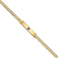 thumbnail image 4 of 14K Yellow Gold Medical Red Enamel Curb Link ID Bracecet, 4 of 6