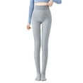 thumbnail image 2 of Ovbmpzd Tummy Control Tights for Women Fleece Lined Opaque Gray Pantyhose Warm Winter Thermal Leggings Tights for Women, 2 of 5