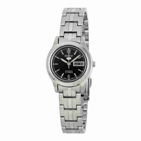 Seiko 5 Automatic Black Dial Stainless Steel Ladies Watch SYMD99