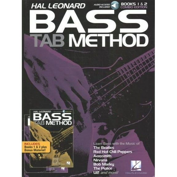 Hal Leonard Bass Tab Method: Combo Edition of Books 1 & 2 with Online Audio (Paperback) by Eric W Wills