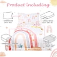 thumbnail image 2 of Juego de ropa de cama para niños pequeños CARUILI Boho Rainbow Girls, 4 piezas, 2 of 7