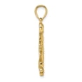 thumbnail image 2 of 14K Yellow Gold Charm Pendant Themed Textured 22 mm 14.3, 2 of 4
