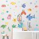 thumbnail image 3 of Un conjunto de pegatinas de pared del mundo bajo el mar, peces, calcomanías de pared, decoración de pared, pegatina extraíble para sala de estar, baño, habitación de niños, 3 of 5