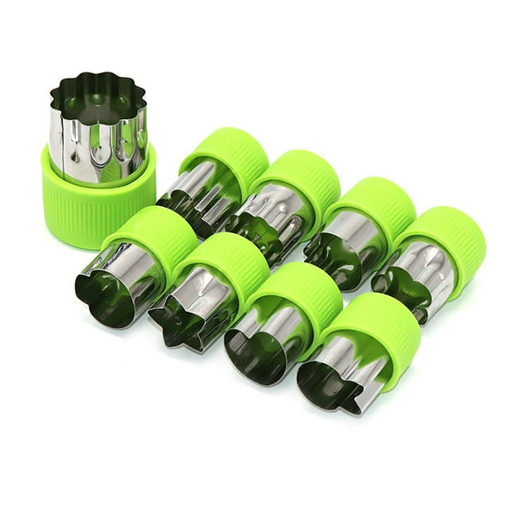 Limei Vegetable Cutter Shapes Set - Mini Cookie Cutters Fruit Cookie Pastry Stamps Mold for Kids Baking and Food Supplement Tools Accessories (9 Pack)