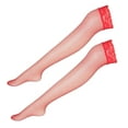 thumbnail image 2 of Xinyolin Sheer Fishnet Stockings: Women Sexy Anti-Snag Design Elasticity Flattering Silhouette Stockings, 2 of 8