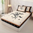 thumbnail image 2 of Homewish Rustic Western Cowboy Zipper Twin Comforter Sets with Fitted Sheet and 2 Pillowcases,Vintage Stars Zipper Bedding Set,Black Orange,Black Reversible,4pcs, 2 of 8