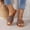 Brown, variant on KEVCH Orthopedic Ring Loop Strap Flip Flops For Women Plantar Fasciitis, Hollowed Out Flat Bottom Color Block Open Toe Beach Slippers, Slip On Fish Mouth Summer Walking Sandals