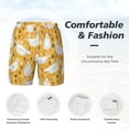 thumbnail image 6 of Picia Funny Chicken pattern Mens Swim Trunks with Compression Liner Stretch Beach Shorts Quick Dry with Zipper Pockets No-Chafing Board Shorts-XX-Large, 6 of 9