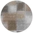thumbnail image 2 of 8' Silver Gray And Beige Round Abstract Washable Indoor Outdoor Area Rug, 2 of 5