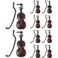 thumbnail image 2 of Miniature Violin 10pcs Tiny Violin Mini Musical Instrument Dollhouse Violin Model Dollhouse Furniture Crafts Ornament for Dollhouse Fairy Garden, 2 of 4