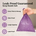 thumbnail image 2 of 270 Count Dog Poop Bags Rolls with Dispenser & Leash Clip, 9″ x 13″ Scented Biodegradable Leak Proof Poop Bags for Dogs, Cats & Pet Waste, 18 Refill Rolls of 15, Purple, 2 of 4