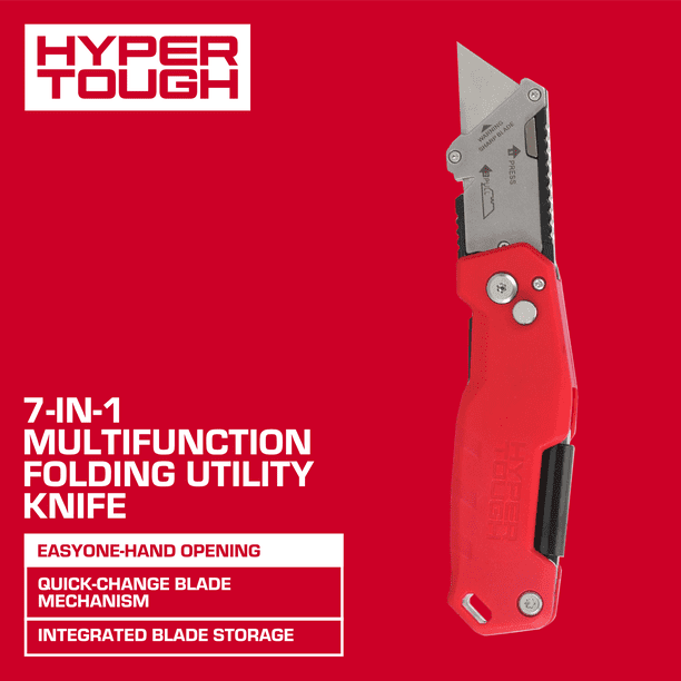 Hyper Tough 7-in-1 Multi-function Lockback Utility Knife - Walmart