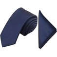 thumbnail image 2 of HAHDAXIA Mens Fashion Polyster Skinny Ties Necktie Bowtie Pocket Square 3PCS Set, 2 of 4