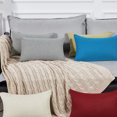thumbnail image 4 of Deconovo Set of 4 Decorative Throw Pillow Cover Square Burlap Cushion Covers for Bedroom 16 x 16 inch Flax Yellow, 4 of 7