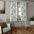 thumbnail image 2 of Ambesonne Vintage Grommet Curtain, Art Roses Nostalgic Flowers, 50"x63", Almond Dark Slate Blue, 2 of 5
