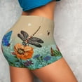 thumbnail image 4 of Xecao Colorful Plants And Insects Print Workout Shorts for Women Soft Smooth Gym Yoga Scrunch Active Tennis Workout Running Shorts, 4 of 9