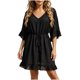 thumbnail image 2 of Neewe Women's Swimsuit Coverup Short Sleeve Bathing Suit Cover Up V Neck Beach Cover Up Dress Vacation Outfits 2026, 2 of 8
