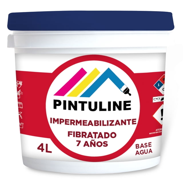 Impermeabilizante Fibratado Pintuline 7 años, 4 litros Pintuline Imper Cril Fibratado