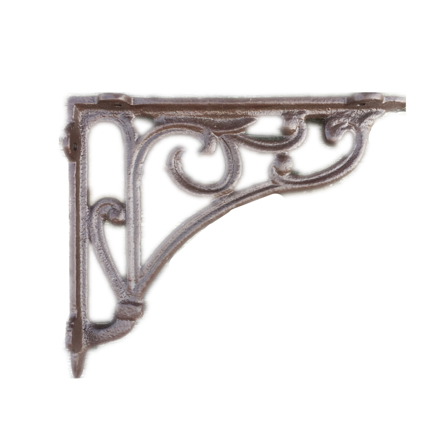 2 HEAVY DUTY Antique Style Cast Iron Brackets Garden Braces Rustic Shelf Bracket 