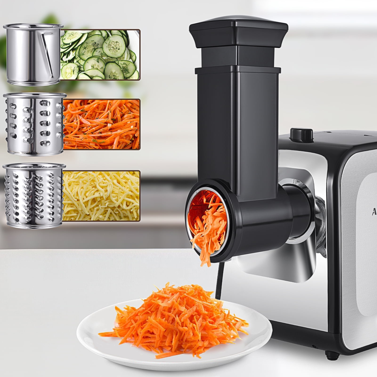 ALTRA LIFE Meat Grinder Electric, Sausage Maker, Meat Mincer with 2 Stainless Steel Blades & 3 Stainless Steel Grinding Plates, Sausage Stuffer & Kubbe Kit for Home Kitchen Use