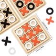 thumbnail image 3 of Juego de madera Tic Tac Toe, minijuego de mesa, Meooeck, Xo Chess, 3 of 6