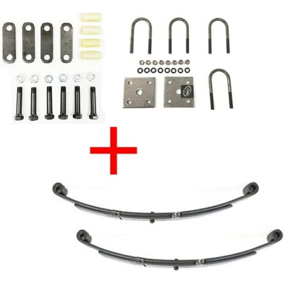 Southwest Wheel 2,000 lbs. Trailer Axle Suspension Kit Incl. Leaf Springs, Shackle & U-Bolt kit