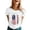 White, variant on 250 Anniversary USA Shirt Women Trendy Print Patriotic American Flag Tops Pullover Casual Loose V Neck Short Sleeve T Shirts