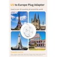 thumbnail image 2 of Adaptador de enchufe de viaje AnnTane, regleta de alimentación retráctil, 4 AC, 3 USB, 2 of 9