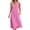 Pink, variant on Ecqkame Women's Linen Dresses Summer Sleeveless V-Neck Lightweight Long Dress Casual Flowy Beach Dresses with Pockets Khaki XXL