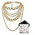 thumbnail image 3 of CIBIRICH Chaîne Punk Colliers Épais pour Femmes Collier à Plusieurs Couches Collier Or, 3 of 4