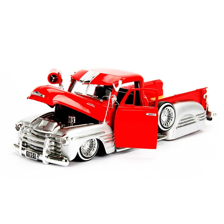 jadatoys シェビー1951トラック　ローライダー 1951 Chevrolet Pickup Lowrider Silver and Grey Street Low 1