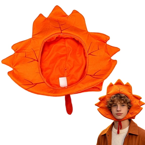 Fall Leaf Hat For Women Men, Harvest Funny Hat, One Size Autumn Thanksgiving Headwear, Halloween Fall Costume Parade Accessories