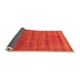 thumbnail image 2 of Ahgly Company Indoor Square Solid Orange Modern Area Rugs, 3' Square, 2 of 4