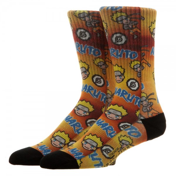 Naruto Crew Sock Pixel Sublimated New Licensed Cq4iv1nar 