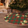 thumbnail image 5 of Rateoe Checkered With Golden Stars Pattern Christmas Tree Skirt with Ties, Christmas Tree Decorations, Farmhouse Christmas Decor Xmas Holiday Decorations-48", 5 of 6