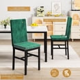 thumbnail image 2 of AWQM 4 Person Dining Table Set, White Marble Dining Table with 4 Velvet Upholstered Chairs, Space Saving Dining Table, Breakfast Table, Breakfast Table for Kitchen, Living Room and Breakfast Corner., 2 of 7
